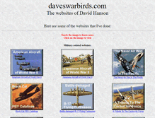Tablet Screenshot of daveswarbirds.com